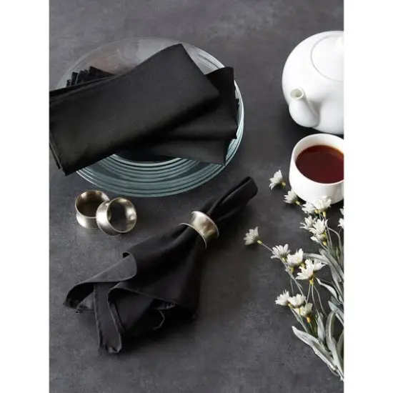 Black Commercial Quality 18" x 18" Napkin Set, 12ct. {6}