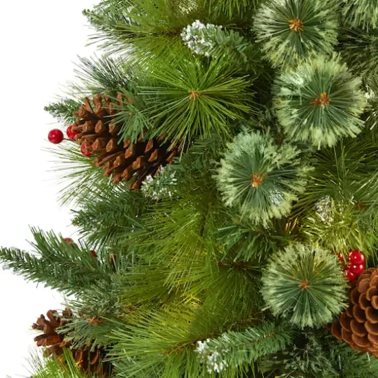 5ft. Unlit Montana Mixed Pine Artificial Christmas Tree with Pinecones and Berries {4}