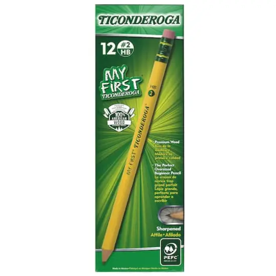 My First&reg; Ticonderoga&reg; Pencils with Erasers, 2 Packs of 12 {3}