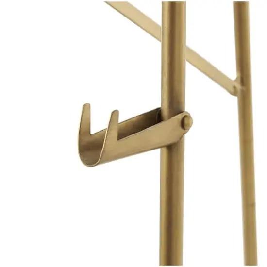 66.5" Gold Metal Foldable 2-Tier Display Easel with Scroll Finial {8}