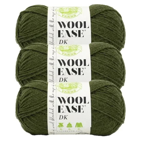 3 Pack Lion Brand&reg; Wool-Ease&reg; DK Yarn Olive {1}