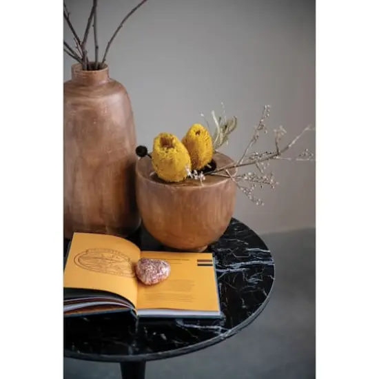 Hello Honey&reg; Brown Paulownia Wood Vase {4}