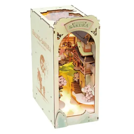 Rolife&reg; Falling Sakura DIY Book Nook Shelf Insert Kit {3}