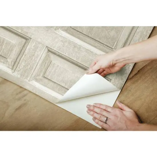 Roommates Beveled Wood Paneling Peel & Stick Wallpaper Brown {10}