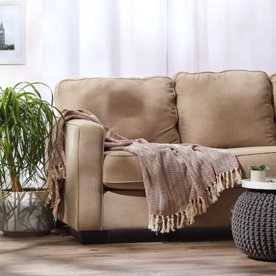 DII&reg; Handloom Chevron Throw Barn Red {4}