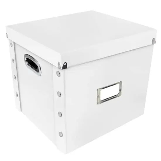 12" Snap-N-Store Vinyl Record Storage Box White {1}