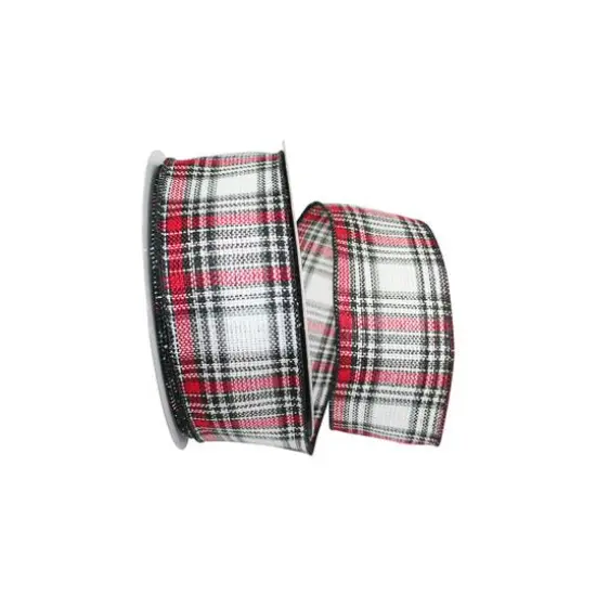 JAM Paper 2.5" x 10yd. Wired Lauren Plaid Ribbon {1}