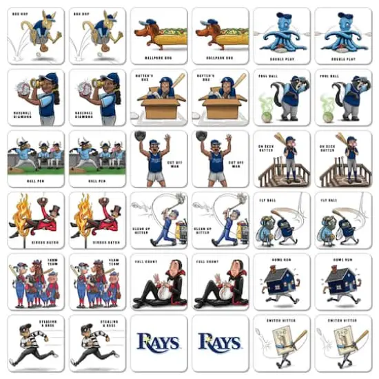 Major League Baseball Licensed Memory Match Game Tampa Bay Rays {4}