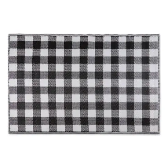 DII&reg; Buffalo Check Outdoor Rug, 4ft. x 6ft. Black/White {4}