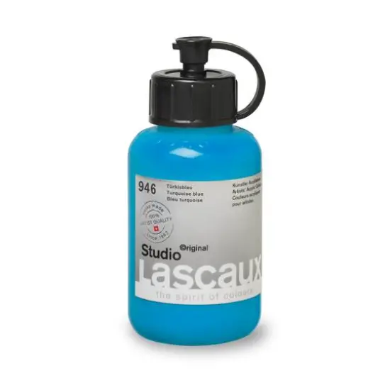 Lascaux Studio Acrylic Paint, 85mL 946 Turquoise Blue {4}