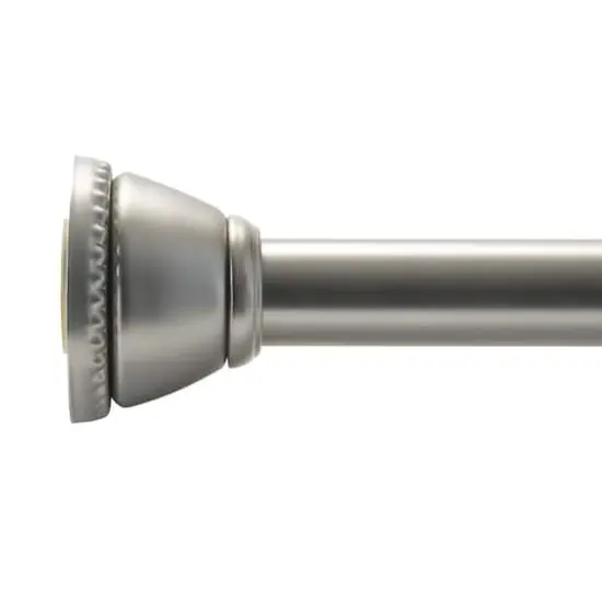Bath Bliss Satin Nickel Tension Shower Rod {1}