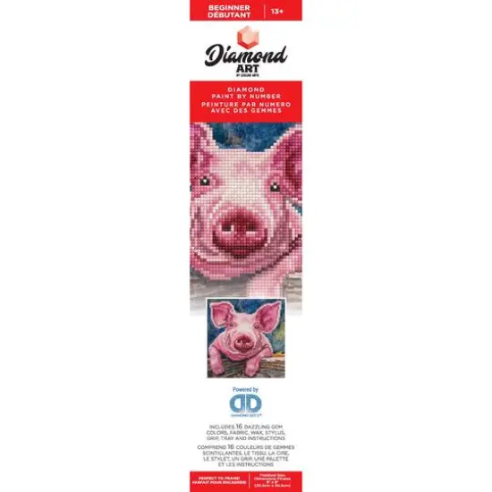 Diamond Art Beginner Piglet Kit {3}