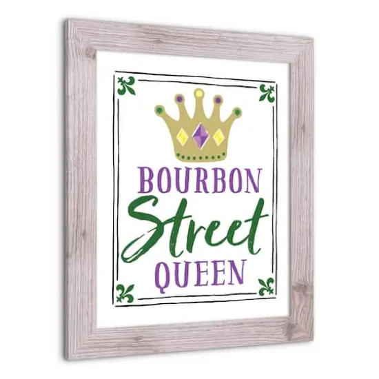 Bourbon Street Queen Western White Framed Print {3}