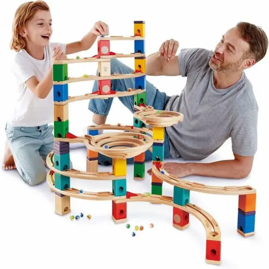 Hape Quadrilla Wooden The Cyclone Marble Run Construction Set {7}