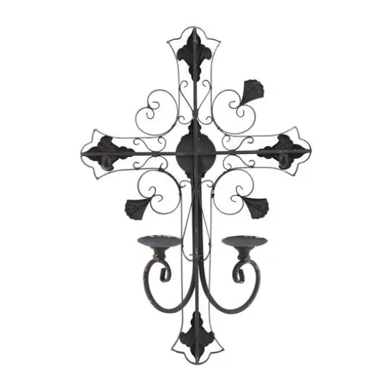 Black Iron French Country Wall Decor, 24" x 16" x 6" {7}