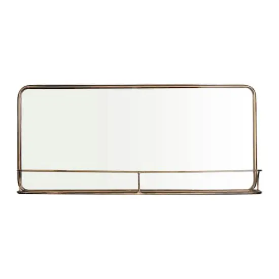 Hello Honey&reg; Brass Mirror With Shelf {1}