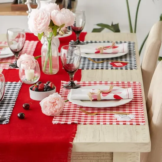 DII&reg; Love and Xoxo Checkers Embellished Placemats (Set of 4) {7}