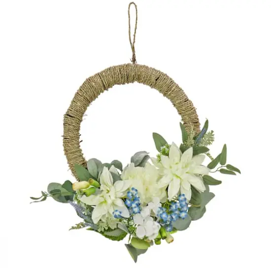 20" Dahlia, Peony, & Hydrangea Hoop Wreath {1}