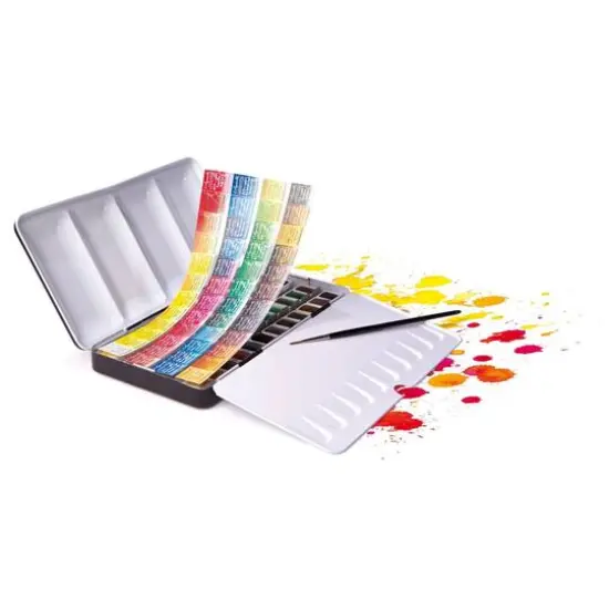Sennelier 48-Color Watercolor Half-Pan Tin Set {6}