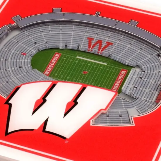 NCAA 3D StadiumView Coasters Wisconsin Badgers {5}