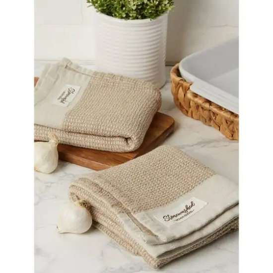 DII&reg; Caf&eacute; Washed Waffle Woven Dishtowel, 2ct. {6}