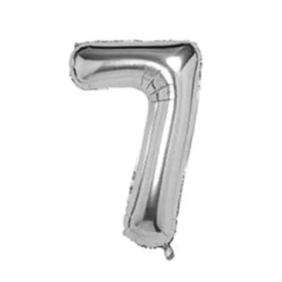 Wizardi 32" Silver Number Foil Balloon 7 {1}