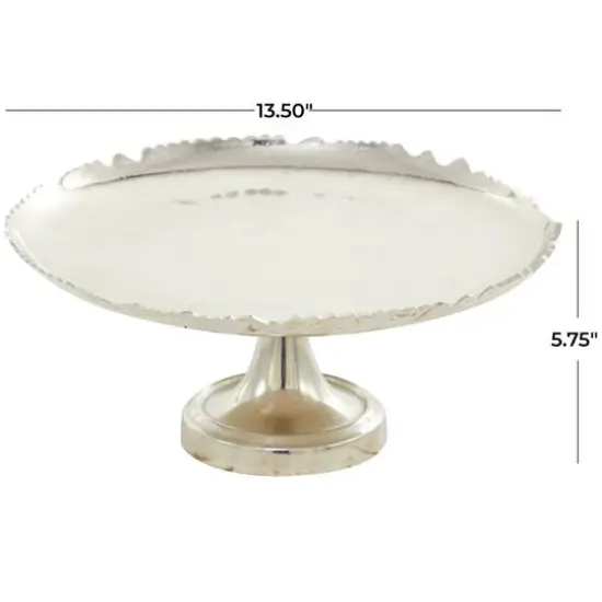 CosmoLiving by Cosmopolitan 13" Silver Aluminum Cake Stand {6}