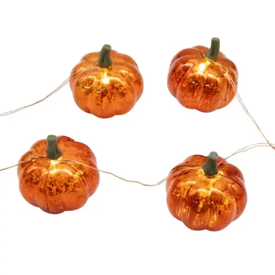10ct. Warm White LED Pumpkin Icon String Lights by Ashland&reg; {1}