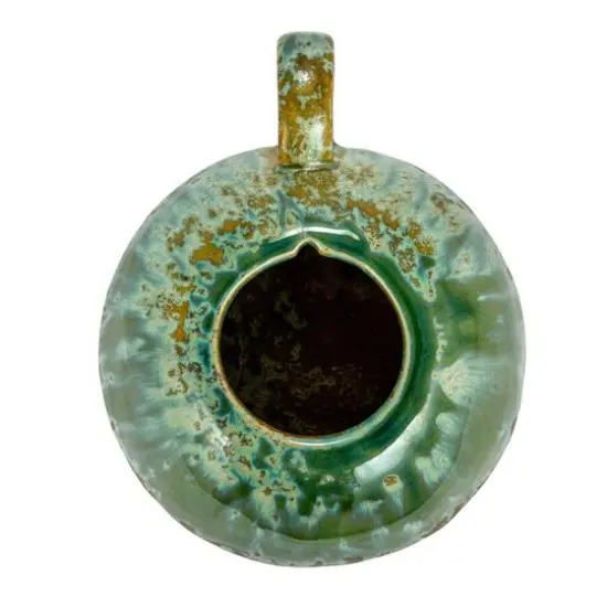 Hello Honey&reg; 5.5" Multicolor Reactive Glaze Stoneware Oil Lamp with Handle {8}