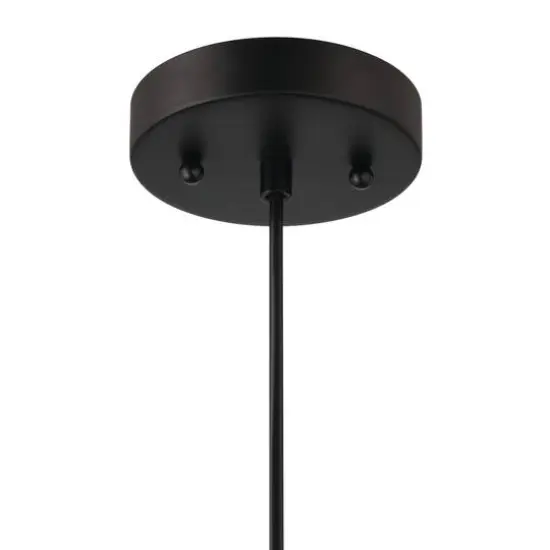 Hello Honey&reg; 17.75" Black Boho Handwoven Paper Rope & Metal Ceiling Pendant Lamp {7}