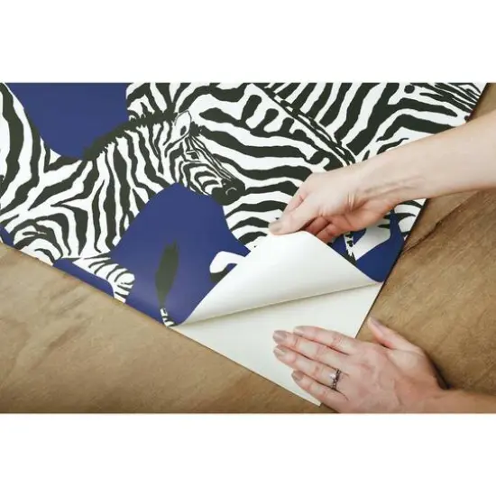 RoomMates Herd Together Peel & Stick Wallpaper Blue {9}