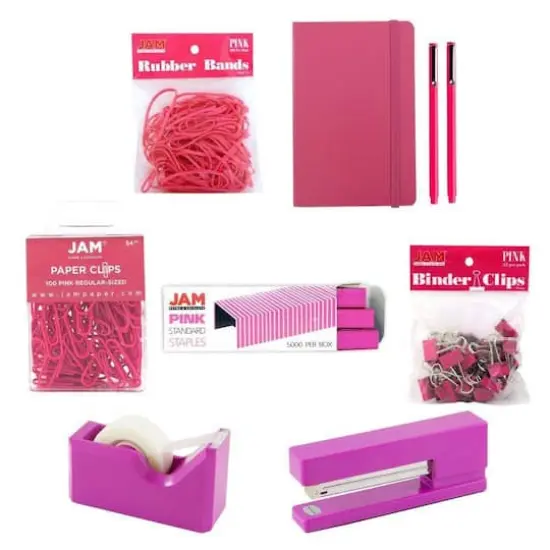 JAM Paper Complete Desk Kit Pink {1}