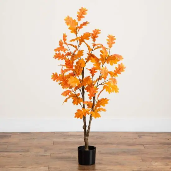 4ft. Artificial Autumn Oak Tree {7}