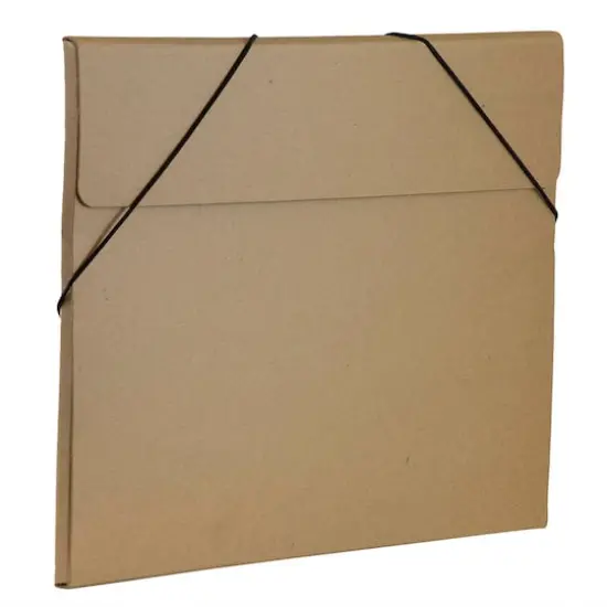 JAM Paper Brown 11" x 15" Elastic Closure Kraft Portfolio {3}