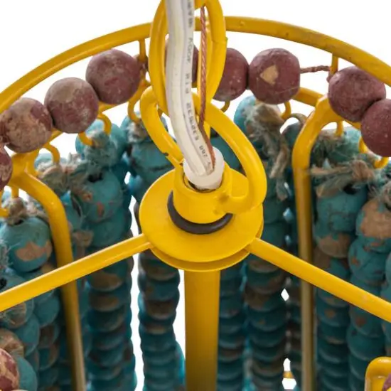 Hello Honey&reg; 26" Multicolor Draped Wood Bead Chandelier {11}