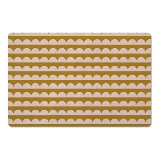 Scalloped Circle 27" x 18" Floor Mat {4}