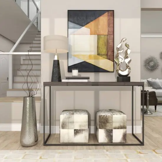 25" Silver Aluminum Tall Hammered Vase {17}