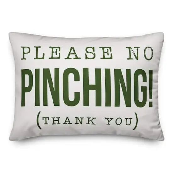No Pinching Throw Pillow {1}