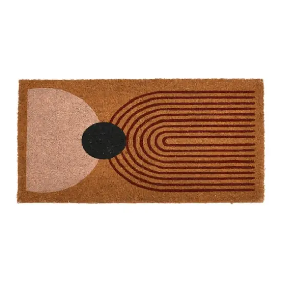 Hello Honey&reg; Abstract Print Coir Doormat {1}