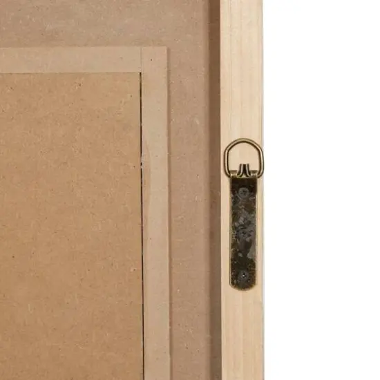 White Wood Farmhouse Wall Clock, 31" x 22" x 4" {7}