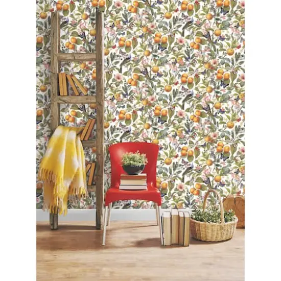 RoomMates White Citrus Peel & Stick Wallpaper {4}