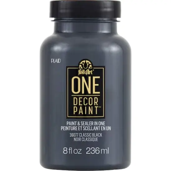 FolkArt&reg; One D&eacute;cor Paint&trade;, 8oz. Classic Black {1}