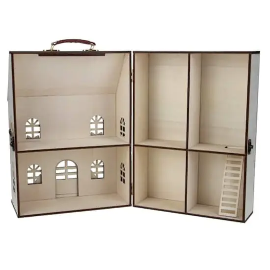 12.25" Unfinished Winter Home DIY Wood Dollhouse by Make Market&reg; {5}