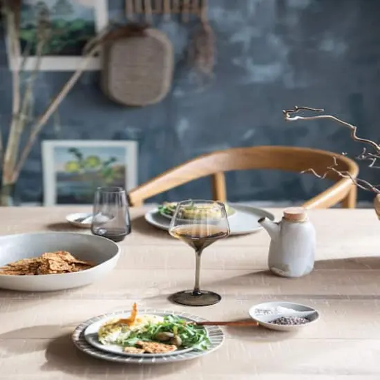 Hello Honey&reg; 12oz. Long Stem Smokey Wine Glasses, 6ct. {3}