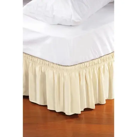Home Details Beige Wrap Around Bed Ruffle, Twin/Full {4}