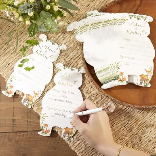 Kate Aspen&reg; Woodland Baby Advice Card & Baby Shower Game Set {4}