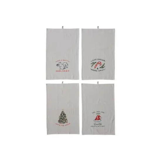 Hello Honey&reg; 28" Cotton Printed Tea Towel with Loop Set {1}