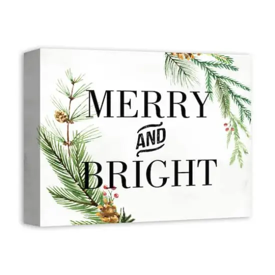 Merry And Bright 14x11 Canvas Wall Art {3}