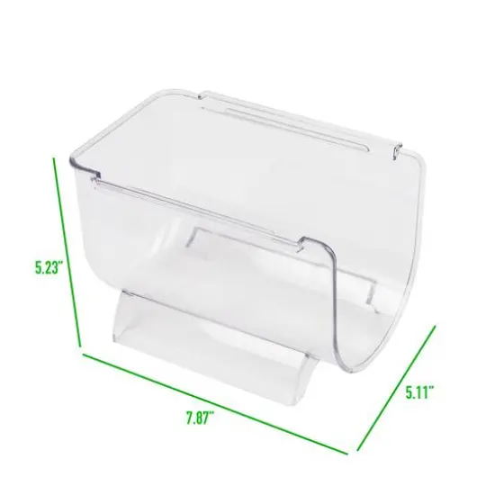 Mind Reader Clear Large 2 Liter Bottle Stackable Refrigerator Bin Storage Set {4}