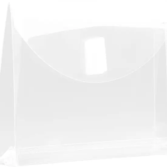 JAM Paper 5.5" x 7.5" Clear Velcro&reg; Brand Hook & Loop 1" Expansion Booklet Envelopes, 24ct. {3}